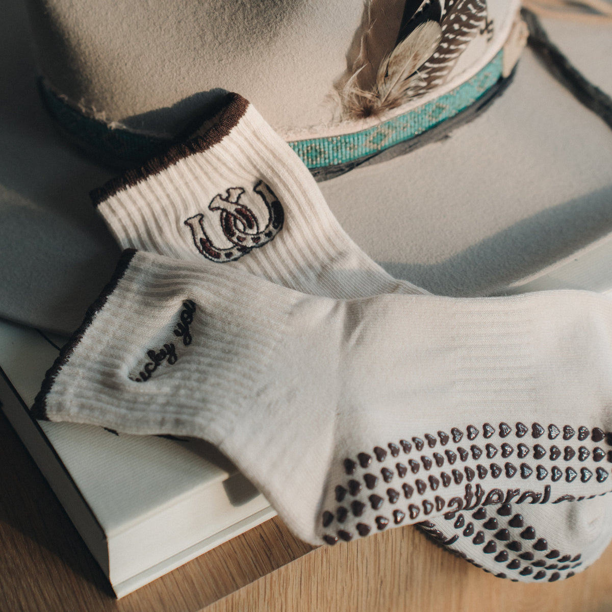 Charm Grip Socks - Cream