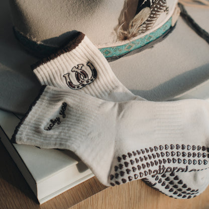 Charm Grip Socks - Cream