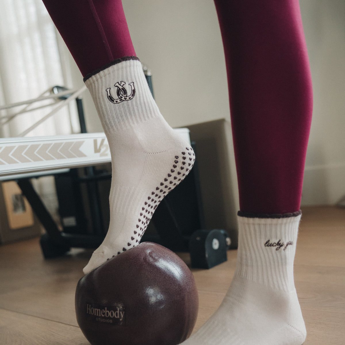 Charm Grip Socks - Cream