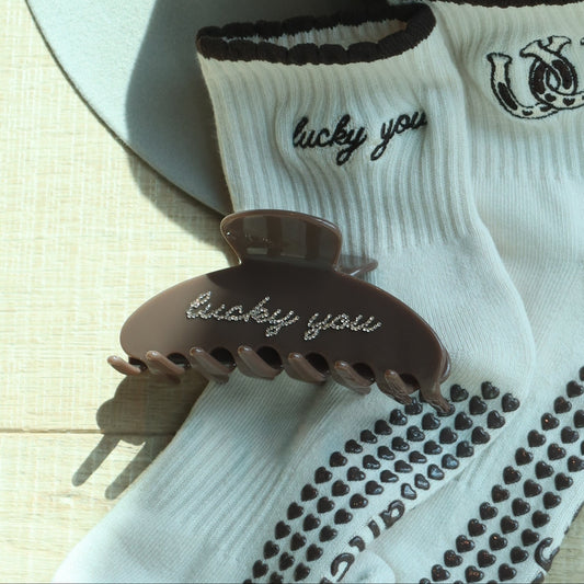 Lucky You Claw Clip - Mocha